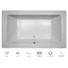 Jacuzzi 72" x 42" Sia® Drop In Soaking Bathtub with Basic Controls, Chromatherapy and Center Drain -Jacuzzi Sales Store jacuzzi sia7242bcx2cxw 100825