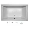 Jacuzzi 72" x 42" Sia® Drop In Soaking Bathtub with Center Drain -Jacuzzi Sales Store jacuzzi sia7242bcxxxxw 100825