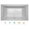 Jacuzzi 72" x 42" Sia® Drop In Luxury Salon Spa Bathtub with 13 Jets, LCD Controls, Chromatherapy, Heater, Center Drain and Right Pump -Jacuzzi Sales Store jacuzzi sia7242ccr5chw 100825