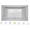 Jacuzzi 72" x 42" Sia® Drop In Luxury Salon Spa Bathtub with 13 Jets, LCD Controls, Chromatherapy, Heater, Center Drain and Right Pump