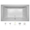 Jacuzzi 72" x 42" Sia® Drop In Luxury Whirlpool Bathtub with 13 Jets, Luxury Controls, Chromatherapy, Heater, Center Drain and Right Pump -Jacuzzi Sales Store jacuzzi sia7242wcr4chw 100825
