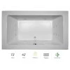 Jacuzzi 72" x 42" Sia® Drop In Luxury Whirlpool Bathtub with 13 Jets, Luxury Controls, Illumatherapy, Heater, Center Drain and Right Pump