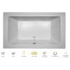 Jacuzzi 72" x 42" Sia® Drop In Luxury Whirlpool Bathtub with 13 Jets, LCD Controls, Chromatherapy, Heater, Center Drain and Right Pump
