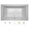 Jacuzzi 72" x 42" Sia® Drop In Luxury Whirlpool Bathtub with 13 Jets, LCD Controls, Illumatherapy, Heater, Center Drain and Right Pump