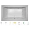 Jacuzzi 72" x 42" Sia® Drop In Luxury Whirlpool Bathtub with 13 Jets, LCD Controls, Illumatherapy, Heater, Center Drain and Right Pump -Jacuzzi Sales Store jacuzzi sia7242wcr5iww 100825
