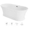 Jacuzzi Serafina 67" Free Standing Acrylic Tub with Center Drain, Drain Assembly, and Overflow -Jacuzzi Sales Store jacuzzi snf6731bcxxxxw 100825