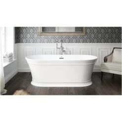 Jacuzzi Serafina 59" Free Standing Soaking Tub with Center Drain, Drain Assembly and Overflow - Includes Floor Mounted Tub Filler with Hand Shower -Jacuzzi Sales Store jacuzzi snm5931bcxxxx alternate view 13