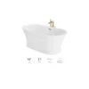 Jacuzzi Serafina 59" Free Standing Soaking Tub with Center Drain, Drain Assembly and Overflow - Includes Floor Mounted Tub Filler with Hand Shower -Jacuzzi Sales Store jacuzzi snz5931bcxxxxg 2176478
