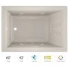 Jacuzzi 60" x 42" Solna™ Drop-In/Undermount Luxury Salon® Spa Bathtub with Luxury LCD Controls, Chromatherapy, Heater and Right Drain
