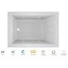 Jacuzzi 60" x 42" Solna™ Drop-In/Undermount Luxury Salon® Spa Bathtub with Luxury LCD Controls, Chromatherapy, Whisper Technology™, Heater and Right Drain