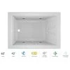 Jacuzzi 60" x 42" Solna™ Drop-In/Undermount Luxury Salon® Spa Bathtub with Luxury LCD Controls, Illumatherapy, Whisper Technology™, Heater and Right Drain -Jacuzzi Sales Store jacuzzi sol6042crl5iww 100825