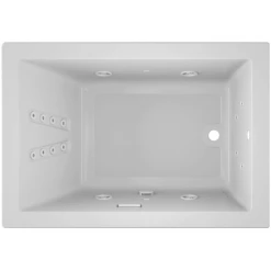 Jacuzzi 60" x 42" Solna™ Drop-In/Undermount Luxury Whirlpool Bathtub with Luxury Controls, Chromatherapy, Heater and Right Drain -Jacuzzi Sales Store jacuzzi sol6042wrl4ch alternate view 1918