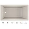 Jacuzzi 66" x 36" Solna™ Drop-In/Undermount Luxury Soaking Bathtub with Chromatherapy, Basic Controls and Reversible Drain Placement