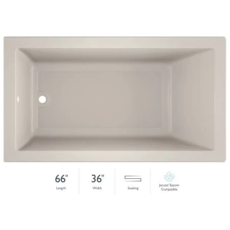 Jacuzzi 66" x 36" Solna™ Drop-In/Undermount Luxury Soaking Bathtub with Reversible Drain Placement 3 Jacuzzi 66" x 36" Solna™ Drop-In/Undermount Luxury Soaking Bathtub with Reversible Drain Placement