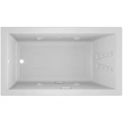 Jacuzzi 66" x 36" Solna™ Drop-In/Undermount Luxury Salon® Spa Bathtub with Luxury Controls, Chromatherapy, Heater and Right Drain -Jacuzzi Sales Store jacuzzi sol6636crl4ch alternate view 1953