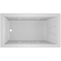 Jacuzzi 66" x 36" Solna™ Drop-In/Undermount Luxury Salon® Spa Bathtub with Luxury LCD Controls, Chromatherapy, Heater and Right Drain -Jacuzzi Sales Store jacuzzi sol6636crl5ch alternate view 1968