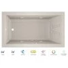 Jacuzzi 66" x 36" Solna™ Drop-In/Undermount Luxury Salon® Spa Bathtub with Luxury LCD Controls, Chromatherapy, Whisper Technology™, Heater and Right Drain -Jacuzzi Sales Store jacuzzi sol6636crl5cwy 100825