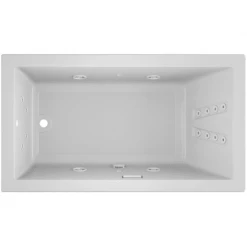 Jacuzzi 66" x 36" Solna™ Drop-In/Undermount Luxury Whirlpool Bathtub with Luxury Controls, Chromatherapy, Heater and Left Drain -Jacuzzi Sales Store jacuzzi sol6636wlr4ch alternate view 1983