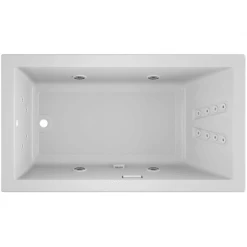 Jacuzzi 66" x 36" Solna™ Drop-In/Undermount Luxury Whirlpool Bathtub with Luxury Controls, Illumatherapy, Whisper Technology™, Heater and Left Drain -Jacuzzi Sales Store jacuzzi sol6636wlr4iw alternate view 1993