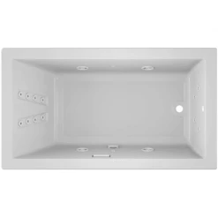 Jacuzzi 66" x 36" Solna™ Drop-In/Undermount Luxury Whirlpool Bathtub with Luxury Controls, Chromatherapy, Heater and Right Drain -Jacuzzi Sales Store jacuzzi sol6636wrl4ch alternate view 1998