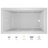 Jacuzzi 66" x 36" Solna™ Drop-In/Undermount Luxury Whirlpool Bathtub with Luxury Controls, Chromatherapy, Heater and Right Drain