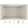 Jacuzzi 72" x 42" Solna™ Drop-In/Undermount Luxury Pure Air® Bathtub with Luxury Controls, Chromatherapy and Left Drain