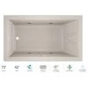 Jacuzzi 72" x 42" Solna™ Drop-In/Undermount Luxury Salon® Spa Bathtub with Luxury Controls, Illumatherapy, Whisper Technology™, Heater and Right Drain