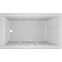 Jacuzzi 72" x 42" Solna™ Drop-In/Undermount Luxury Whirlpool Bathtub with Luxury Controls, Chromatherapy, Whisper Technology™, Heater and Left Drain -Jacuzzi Sales Store jacuzzi sol7242wlr4cw alternate view 2068