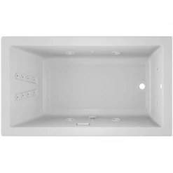 Jacuzzi 72" x 42" Solna™ Drop-In/Undermount Luxury Whirlpool Bathtub with Luxury Controls, Chromatherapy, Heater and Right Drain -Jacuzzi Sales Store jacuzzi sol7242wrl4ch alternate view 2078