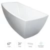 Jacuzzi Stella 67" Soaking Freestanding Bathtub with Reversible Drain 2 Jacuzzi Stella 67" Soaking Freestanding Bathtub with Reversible Drain -Jacuzzi Sales Store jacuzzi stf6731buxxxxg 2428553