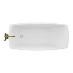 Jacuzzi Stella 67" Free Standing Acrylic Soaking Tub with Reversible Drain, Drain Assembly and Overflow - Includes Floor Mounted Tub Filler with Hand Shower -Jacuzzi Sales Store jacuzzi stz6731buxxxx alternate view 223