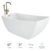 Jacuzzi Stella 67" Free Standing Acrylic Soaking Tub with Reversible Drain, Drain Assembly and Overflow - Includes Floor Mounted Tub Filler with Hand Shower -Jacuzzi Sales Store jacuzzi stz6731buxxxxg 7549554