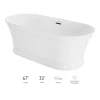 Jacuzzi Lyndsay 67" Free Standing Acrylic Soaking Tub with Center Drain, Drain Assembly and Overflow 1 Jacuzzi Lyndsay 67" Free Standing Acrylic Soaking Tub with Center Drain, Drain Assembly and Overflow -Jacuzzi Sales Store ldf6731bcxxxxw main
