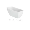 Jacuzzi Stella 59" Free Standing Acrylic Soaking Tub with Reversible Drain, Drain Assembly, and Overflow -Jacuzzi Sales Store stf5931buxxxxw ico